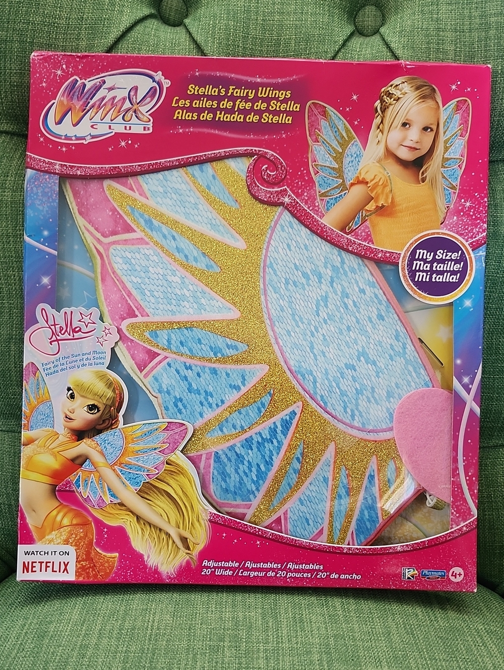 Winx Club Stella Fairy Wings - Pink, Blue & Gold